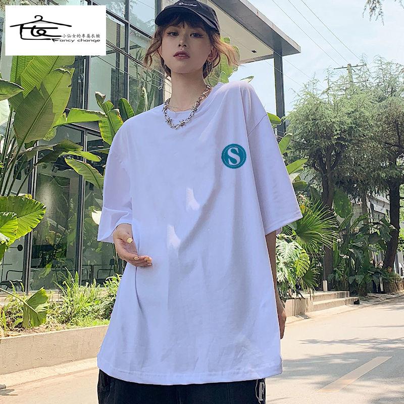 Áo Thun 100% Cotton Nguyên Chất Ngắn Tay Thời Trang Mùa Hè Hàn Quốc Dành Cho Nữ