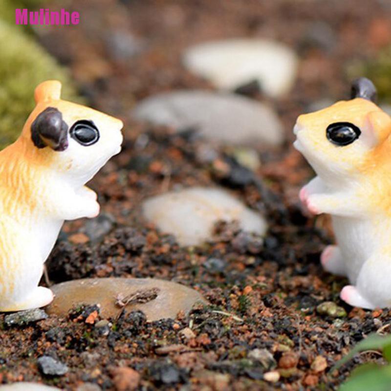 Mô hình chuột Hamster mini trang trí khu vườn cổ tích tiểu cảnh thủ công