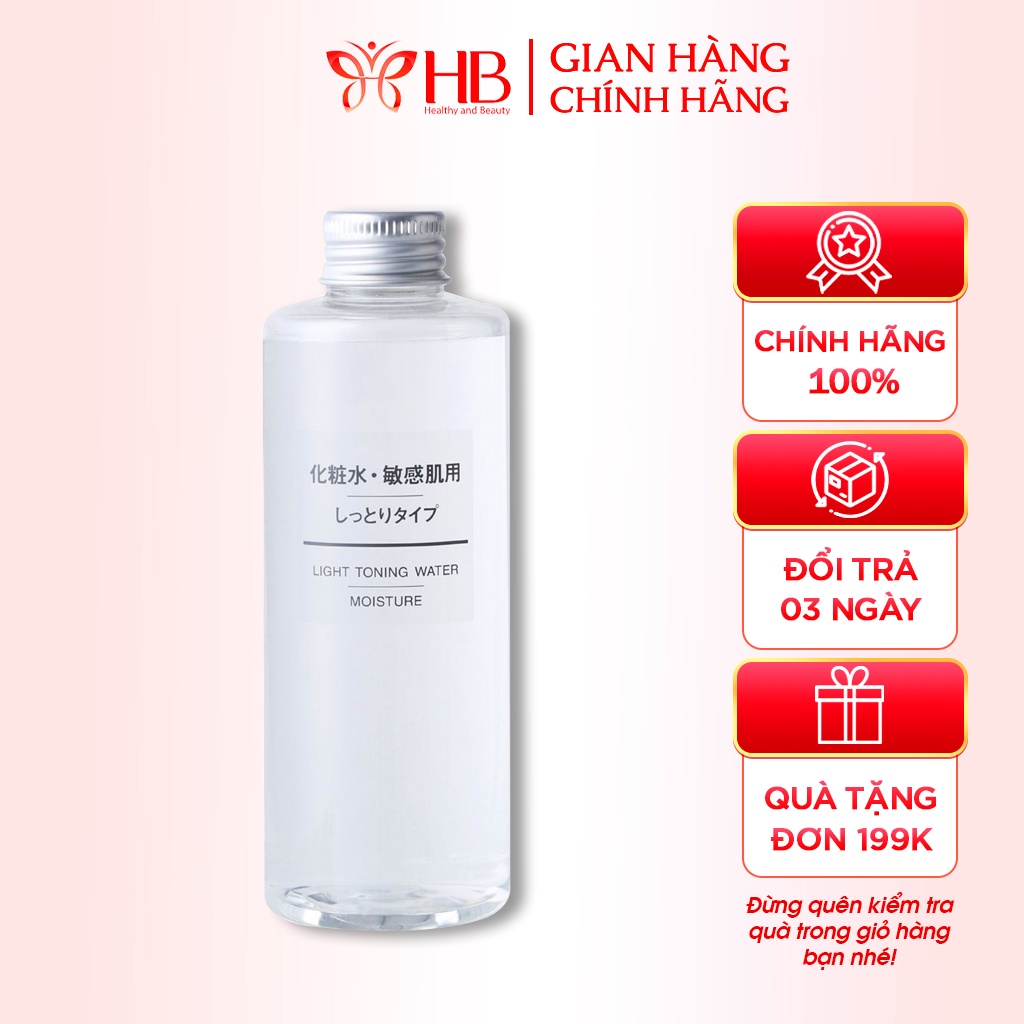 Nước Hoa Hồng Muji Cân Bằng Da Light Muji 200ml Nhật Bản dành cho da khô, da dầu