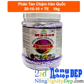 Npk 20-10-10+te hủ 1kg - phân tan chậm hàn quốc cung cấp dinh dưỡng cho cây từ 60-90 ngày
