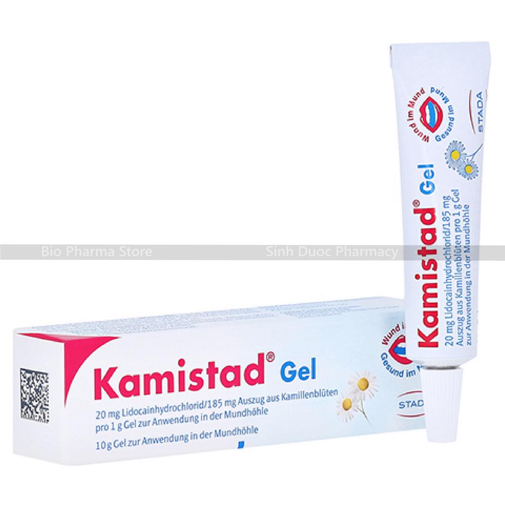 Gel Bôi Nhiệt Miệng Kamistad - Giảm Đau Lỡ Niêm Mạc Miệng, Lưỡi, Hỗ Trợ Sưng Nứu Răng, Nha Chu