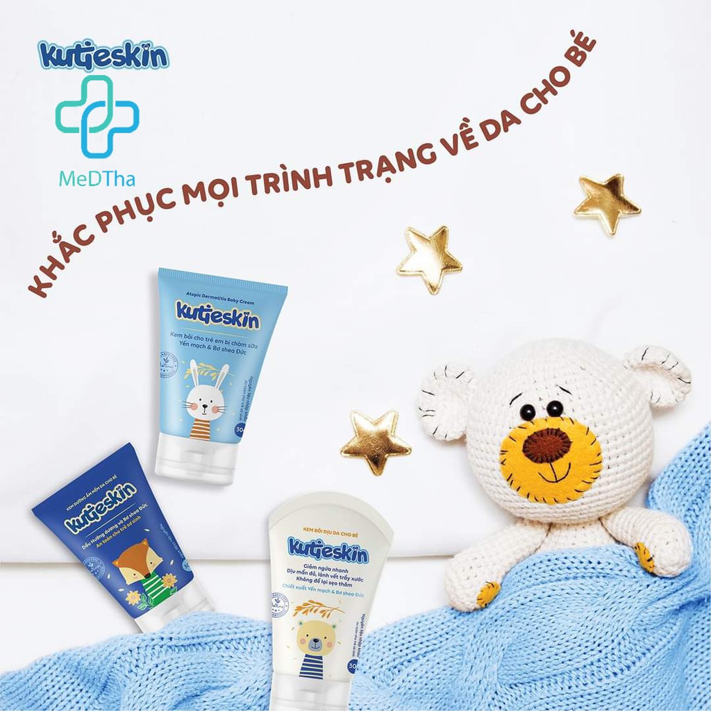 Kem bôi cho trẻ em bị chàm sữa Kutieskin 30g - Dưỡng ẩm, giảm khô ngứa, tái tạo tế bào da [Chính hãng]