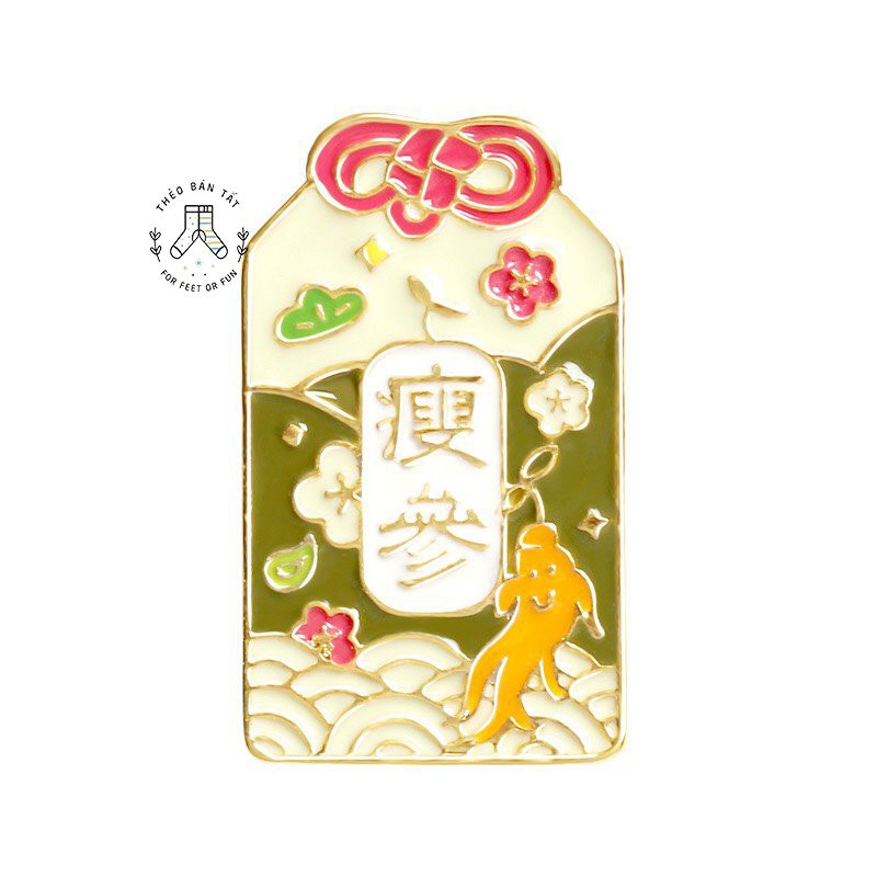 [Thẻo bán "tất"] Label pin cài áo Omamori