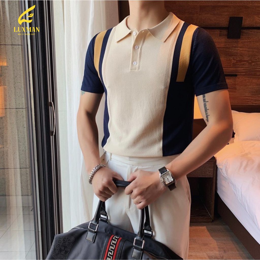Sản phẩm áo polo lụa dệt kim hàn cao cấp