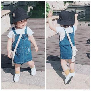 Đầm yếm denim phong cách Hàn Quốc xinh xắn dành cho bé gái