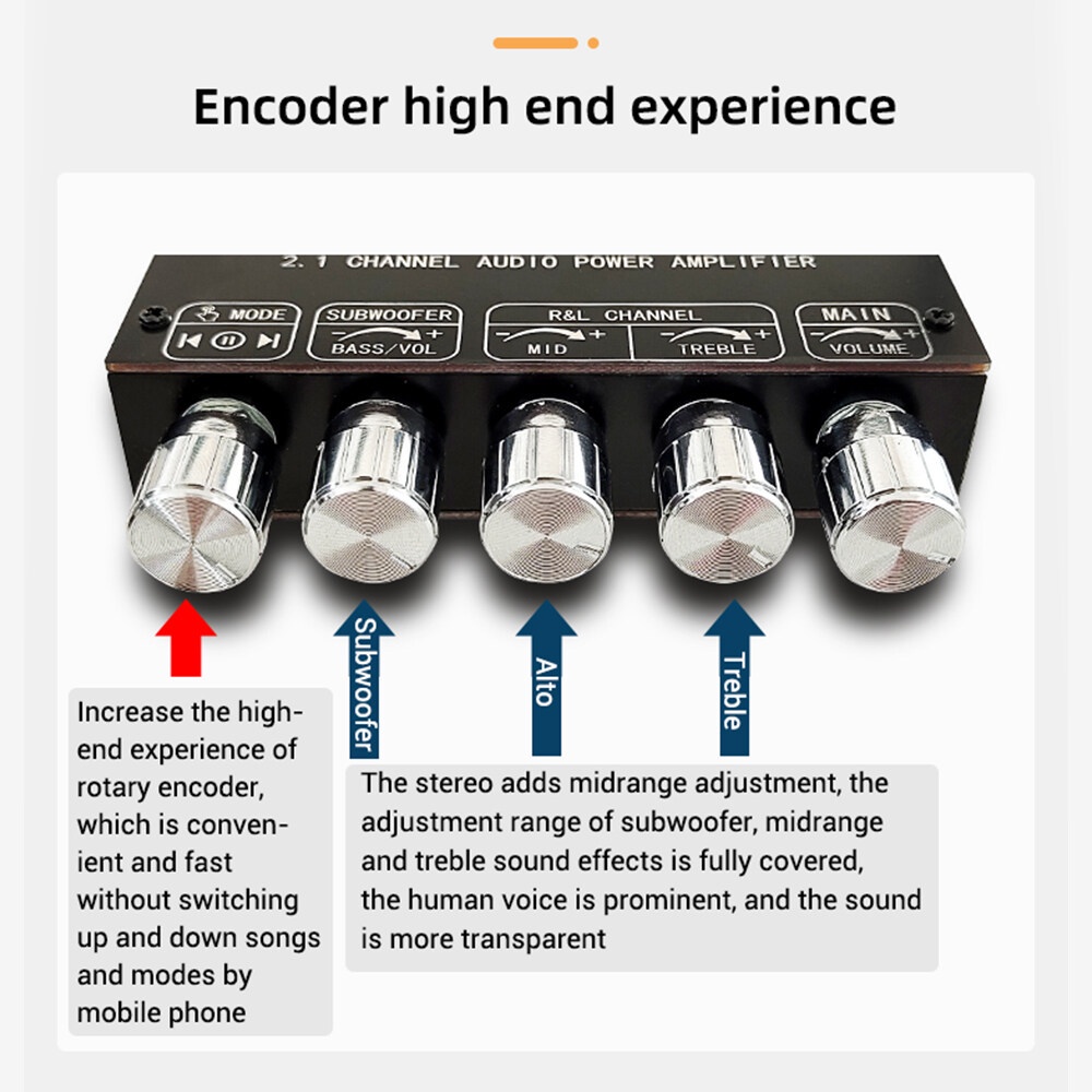 AIDEEPEN Mô đun khuếch đại âm thanh ZK-MT21S/ ZK-MT21 2.1 kênh bluetooth BL chuyên dụng