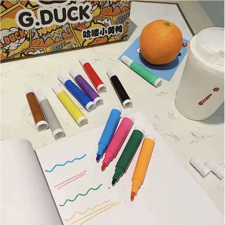 Vali bút màu 67 chi tiết vịt vàng G-DUCK hộp màu cho bé tập tô màu tập vẽ làm quà tặng