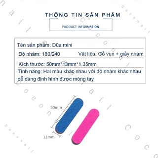 Set 10 dũa móng tay mini