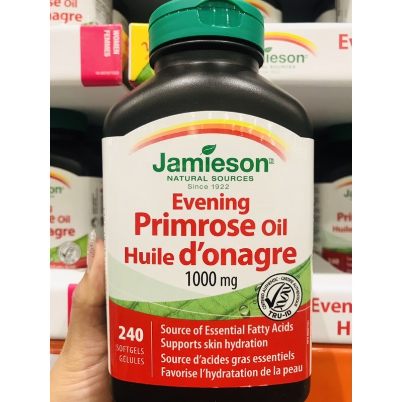 Tinh dầu hoa anh thảo JAMIESON 240 Viên Nang loại mạnh 1000MG