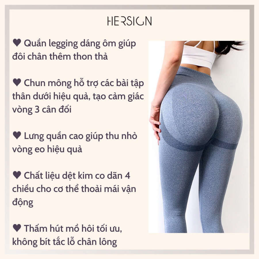 QUẦN LEGGING 3D CHUN MÔNG TẬP GYM ĐỒ TẬP YOGA NỮ HERSIGN-LEGGING4