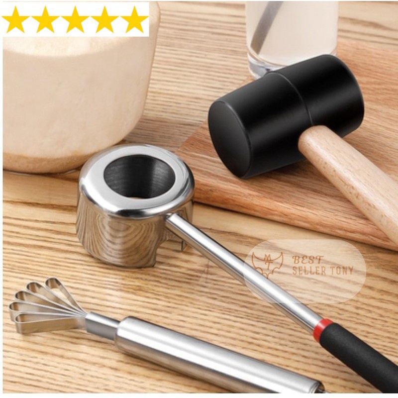 Libishop - Bộ dụng cụ khui dừa - Thưởng thức trọn vẹn 1 trái dừa ngon