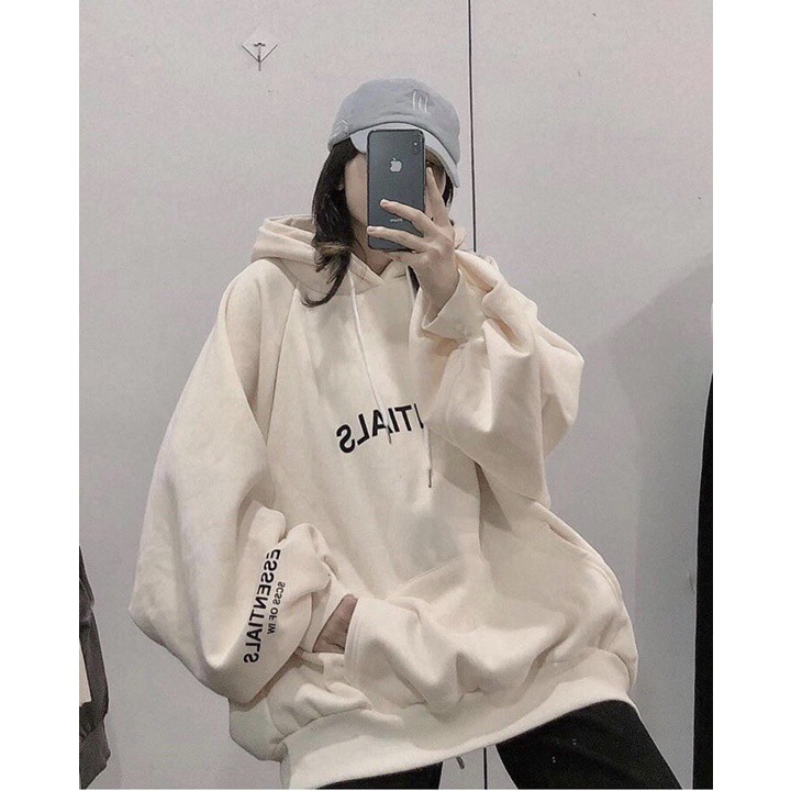 Áo Hoodie chữ Essential  form rộng hoodie nam nữ | BigBuy360 - bigbuy360.vn