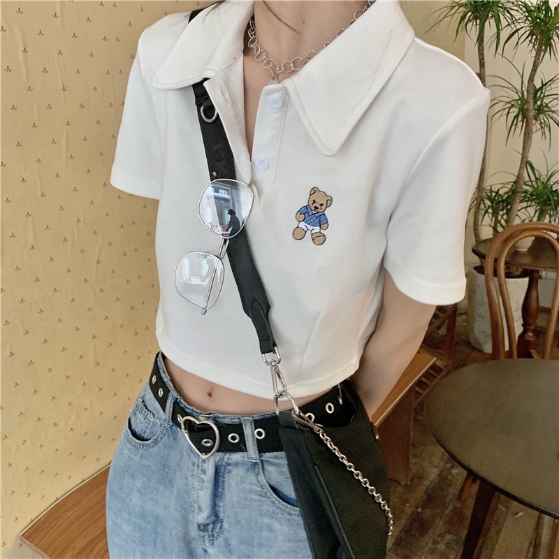 Áo thun nữ SUXI dáng croptop tay ngắn thời trang phong cách Hàn Quốc