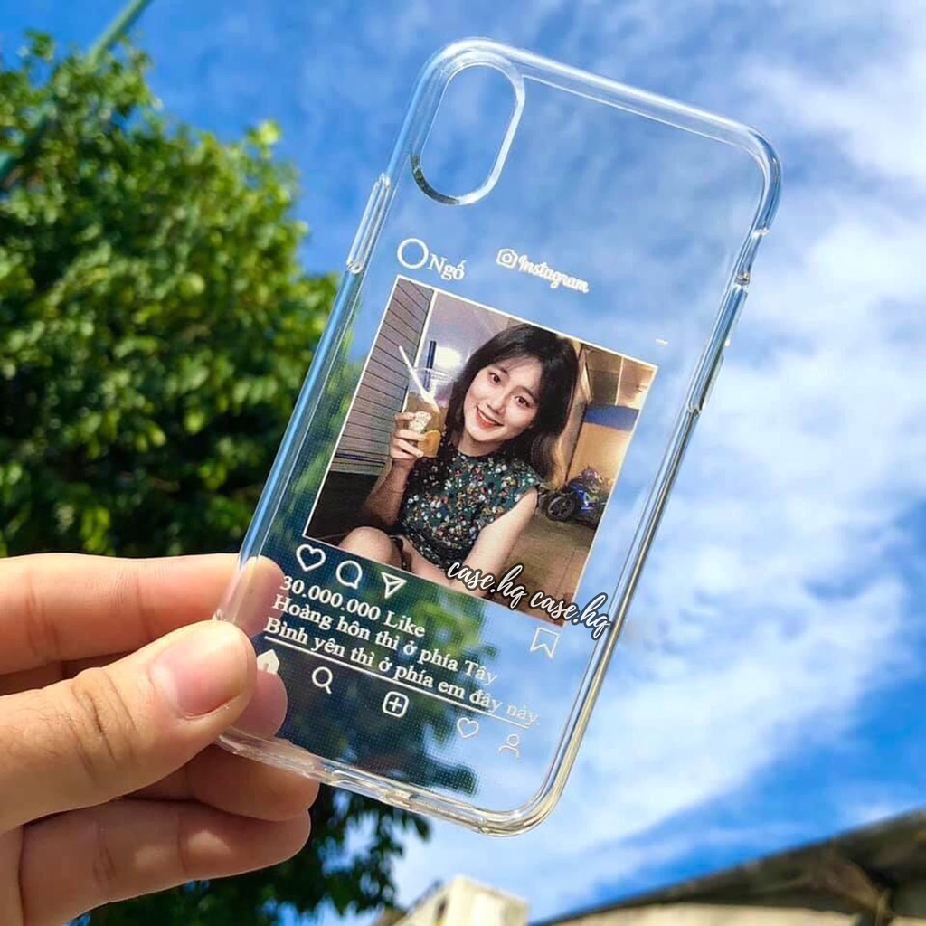 Ốp lưng iphone in hình theo yêu cầu KHUNG Face.book, Instagram hot trend