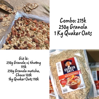 Combo Granola  và Yến mạch cán dẹt