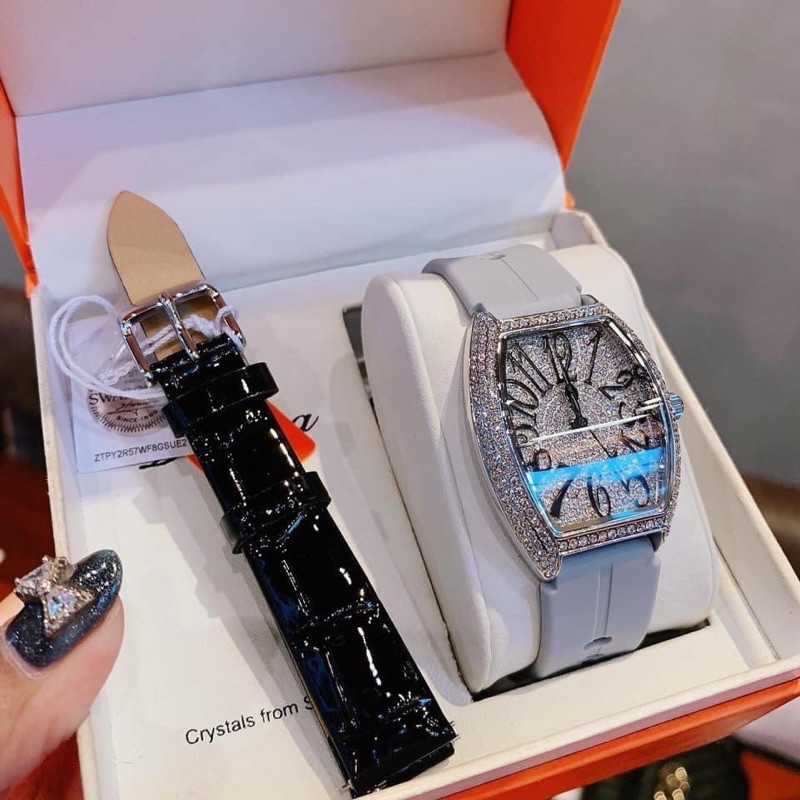 Set Đồng hồ nữ Davena phiên bản silver