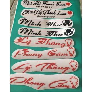 tem chữ dán nón bảo hiểm - xe máy - máy tính - laptop- điện thoại - bàn học ....❤️💚💚💕💕Tem dán chống nước 💯💯