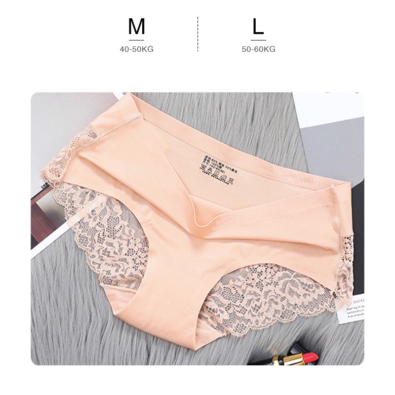 Quần lót nữ phối ren chất nhung mềm không đường may gợi cảm QL64 | BigBuy360 - bigbuy360.vn