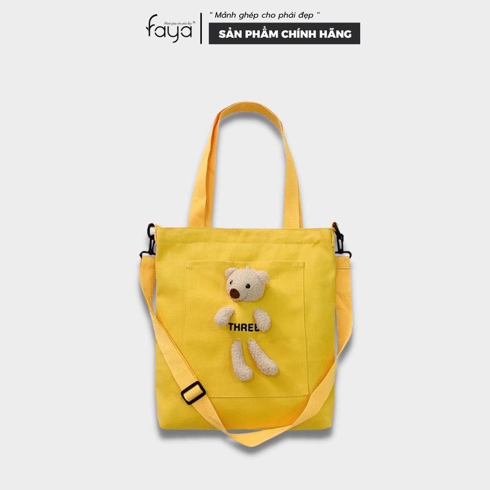 Faya - Túi tote vải gấu xinh CV155