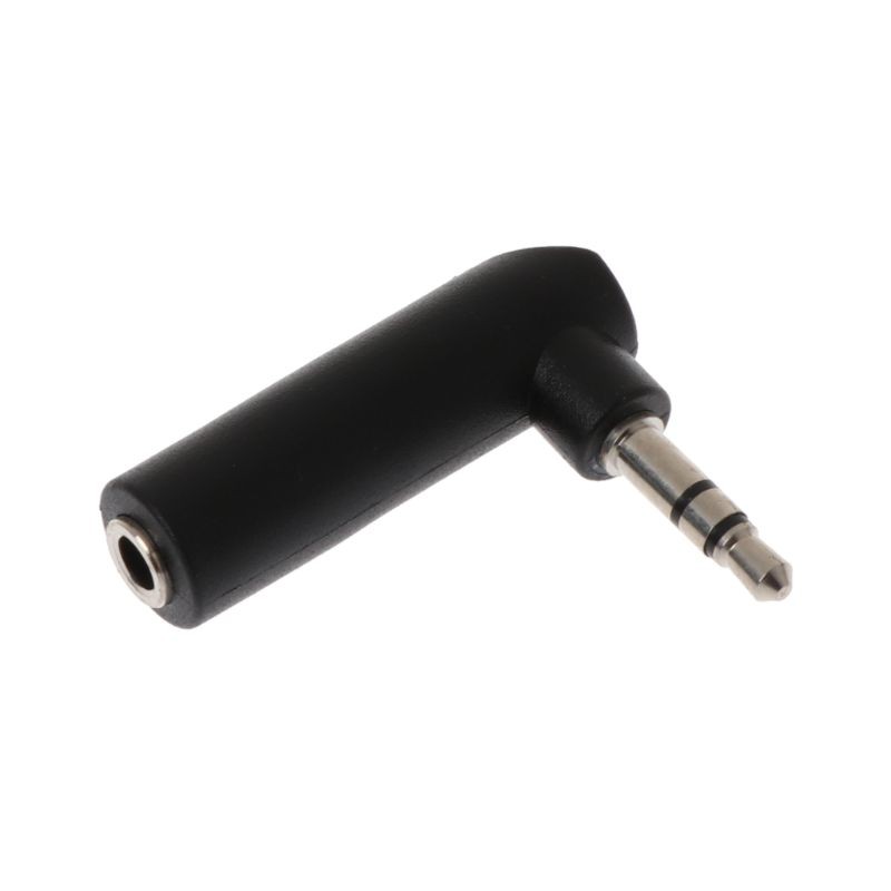 ❤❤ Gold jack 3.5mm 3 Pole 90 Degree Female to 3.5mm Male Audio Stereo Plug