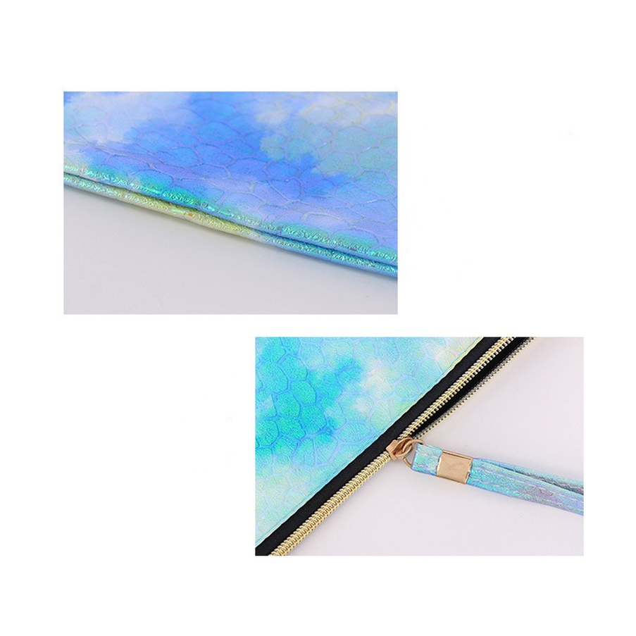 Túi Da PU Đựng Mỹ Phẩm Màu gradient Chống Thấm Nước Tiện Dụng Mang Đi Du Lịch