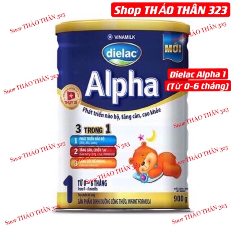 Sữa Bột Dielac Alpha Step1, Step2, Step3, Step4 Lon 900gram