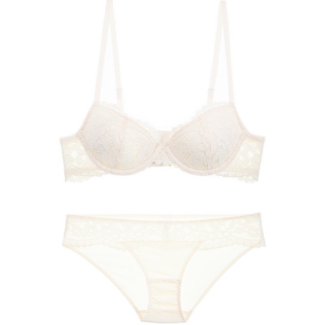 Bộ đồ lót PD ren hoa mút cotton mỏng có gọng BL
