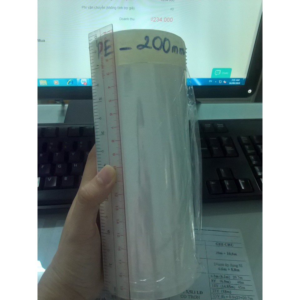 Màng pe bọc hàng 2 tấc ( 200mm)