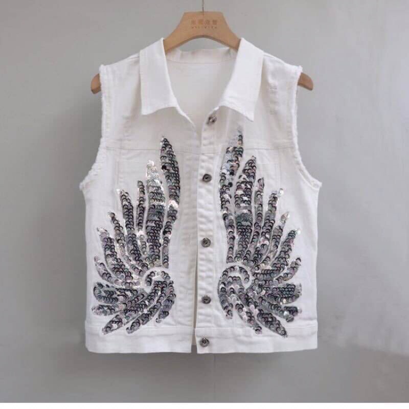 Áo jean gile nữ cao cấp hoạ tiết phong cách NP2260