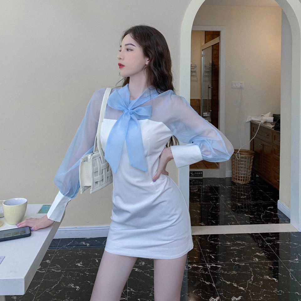 Đầm Voan Tay Phồng Phối Nơ Xinh Xắn Dành Cho Nữ | BigBuy360 - bigbuy360.vn