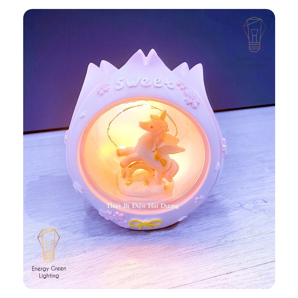 Đèn ngủ kỳ lân dễ thương Energy Green Lighting W1044 - quà tặng ý nghĩa - trang trí căn phòng vintage