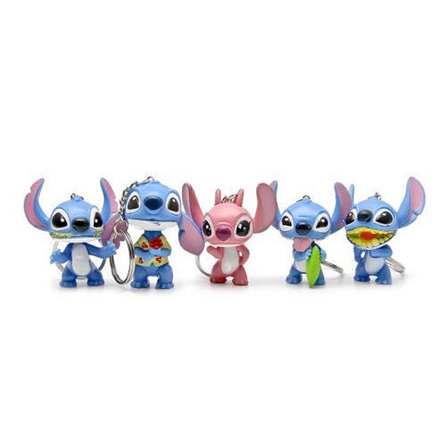 Bộ 10 móc khóa tạo hình nhân vật lilo & Stitch dễ thương