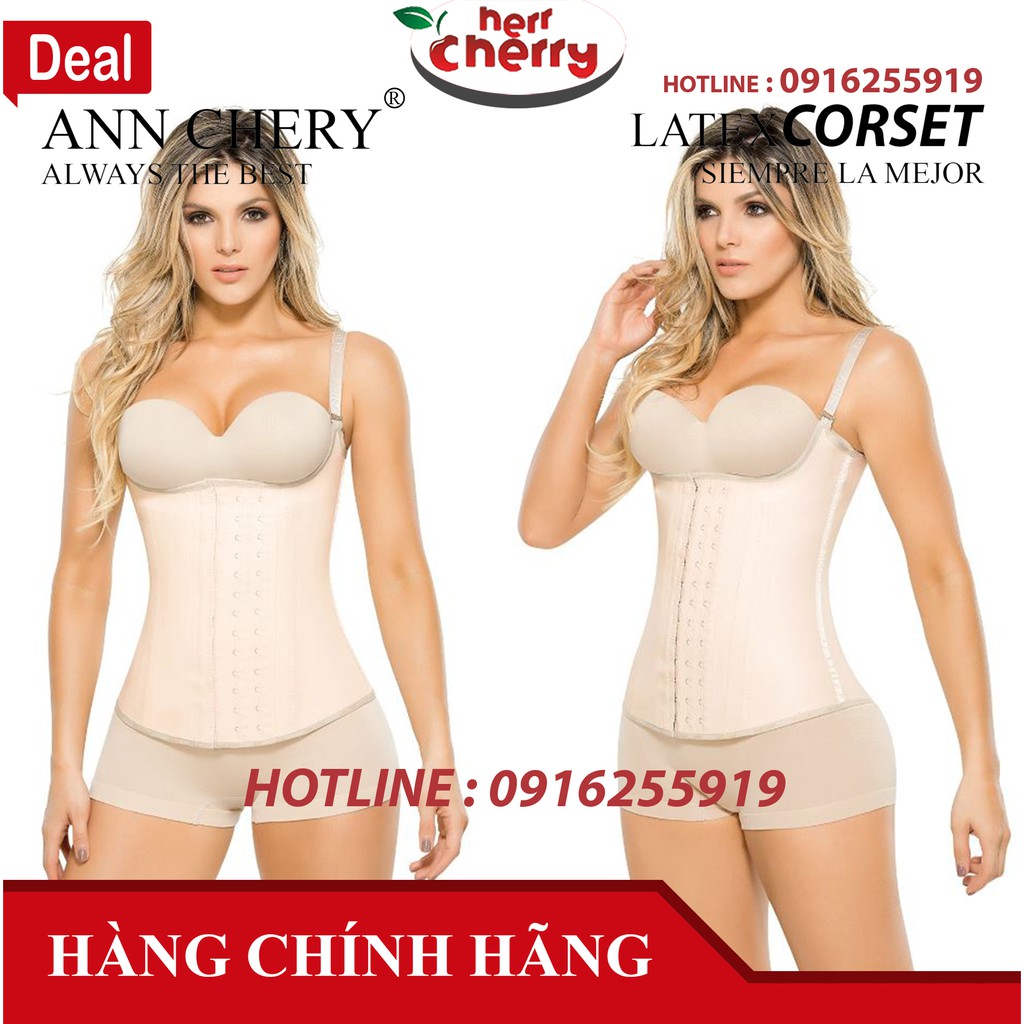 Đai nịt bụng Ann Chery 2028 dáng gile giảm mỡ lưng và bụng - Màu da Nude