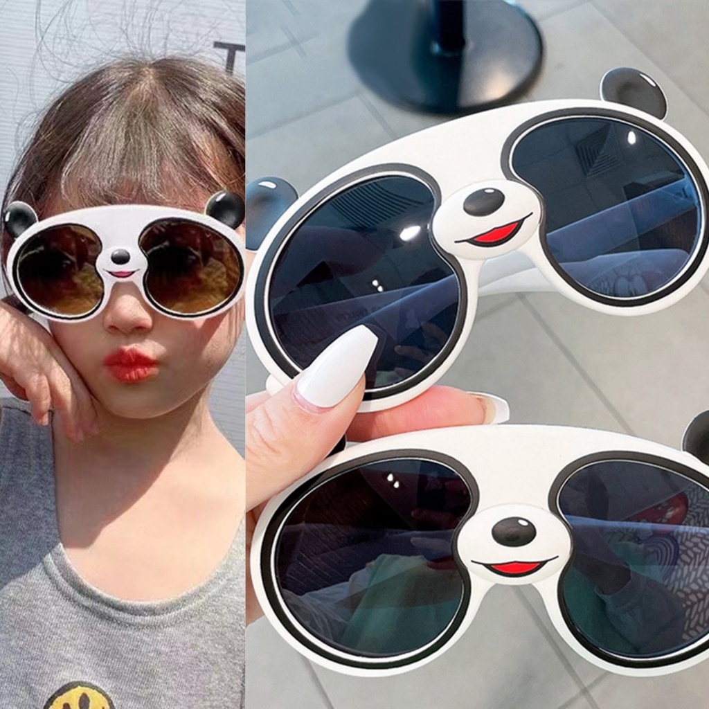 Kính Mát Phân Cực Chống Tia Uv Hình Gấu Trúc Dễ Thương Cho Bé