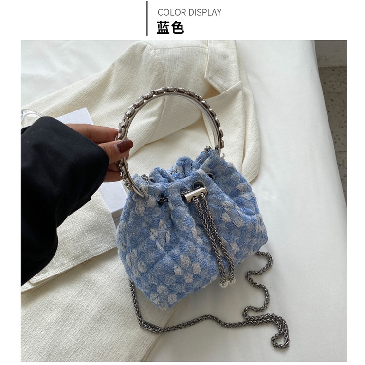 Túi Đeo JASMIN NOIR Chéo Vai Bằng Vải Có Dây Xích Dành Cho Nữ