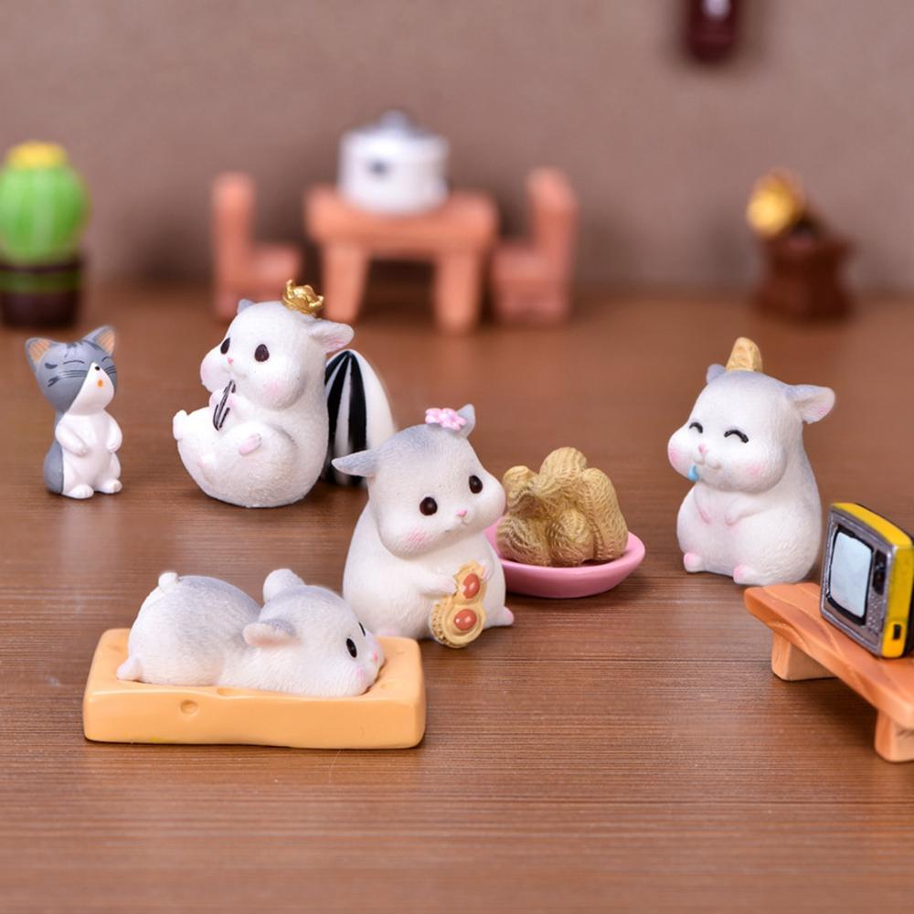 Đồ trang trí Chuột Hamster Hoạt Hình Dễ Thương Dùng Trang Trí Tiểu Cảnh