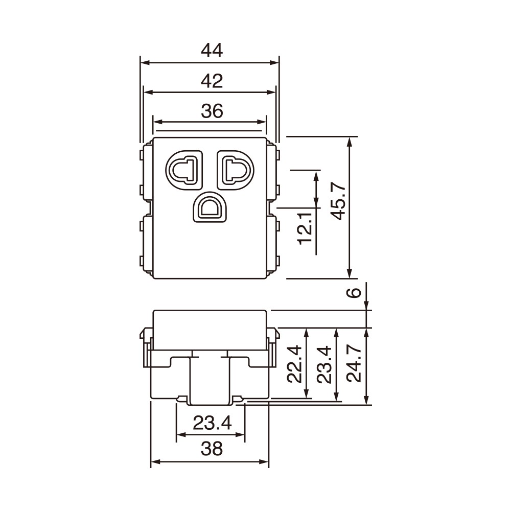 Ổ cắm đơn có màn che và dây nối đất Panasonic