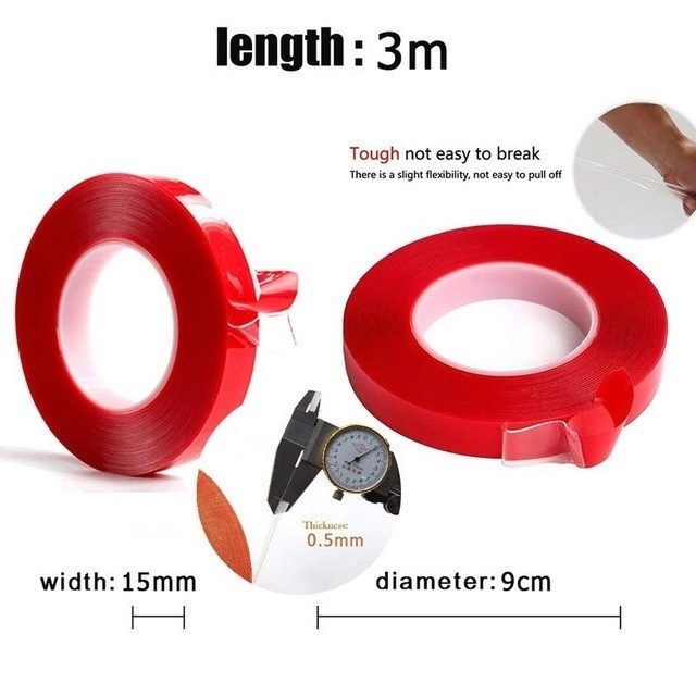 3 Mét Băng Keo Hai Mặt Siêu Dính Trượt Có Thể Tái Sử Dụng