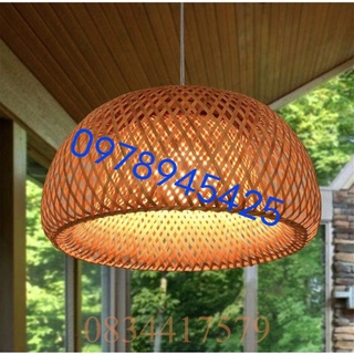 Đèn tre đèn mây tre đèn thả mây tre size 30cm