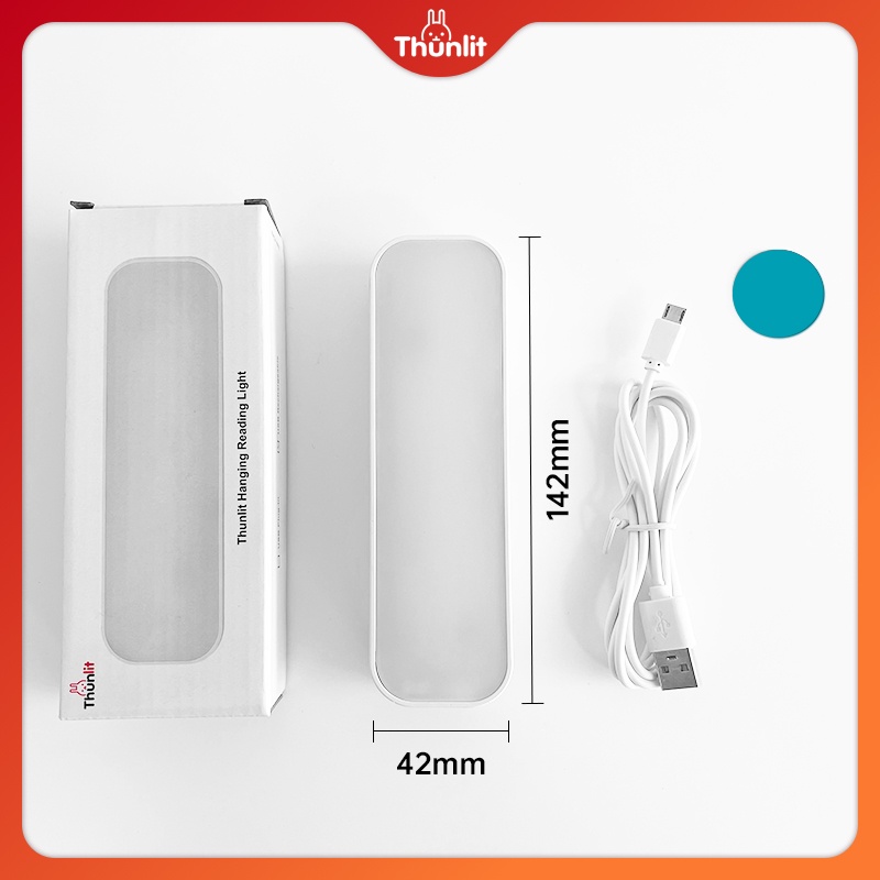 Đèn Đọc Sách Thunlit Kiểu Treo USB 1250mAh Sạc Được Chuyển Nhẹ Nhàng 3 Mức Nhiệt Độ Màu Sắc