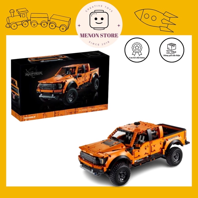 Đồ chơi lắp ráp Technic 55355 42126 Mô hình Xe Ford Raptors F-150 Pickup Truck Racing Car - Xếp hình thông minh