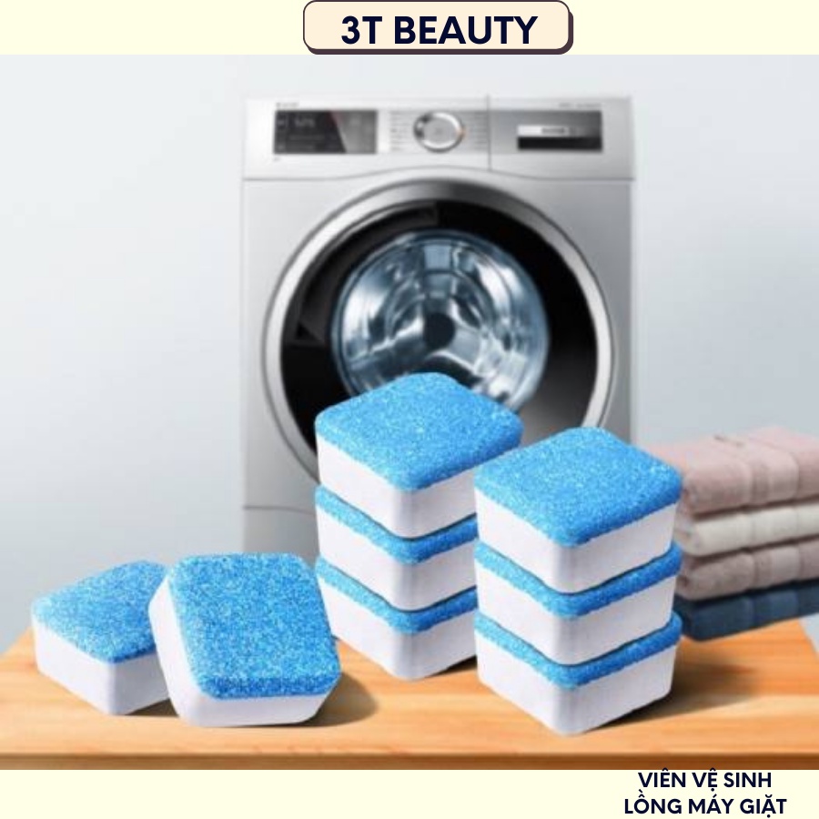 Hộp 12 Viên Tẩy Vệ Sinh Lồng Máy Giặt, Sủi sạch vi khuẩn, Tẩy Sạch Cặn Bẩn Lồng Giặt