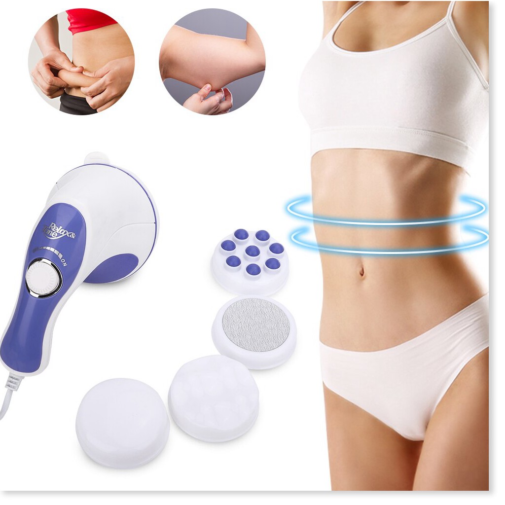 Máy Đánh Tan Mỡ Bụng Relax & Spin Tone ✔Free Ship✔ Tặng 5 đầu massage, giảm đau nhức, cải thiện vóc 