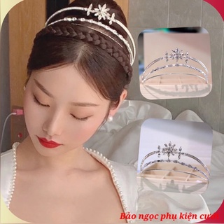 Vương miện đá kèm bông tai