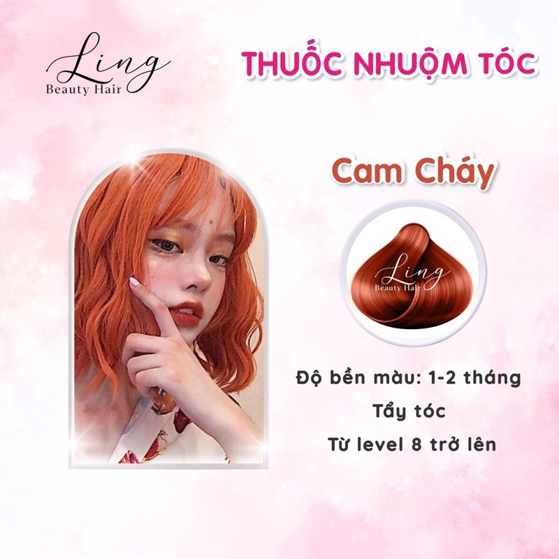 [ TẨY TÓC/ NÂNG TONE ] Thuốc nhuộm tóc màu CAM CHÁY