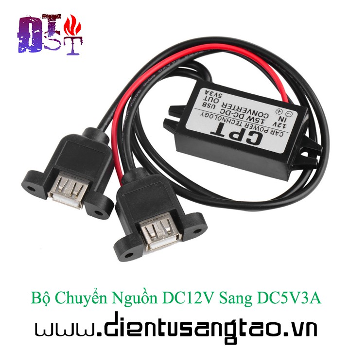 Bộ Chuyển Nguồn DC 12V Sang DC 5V 3A