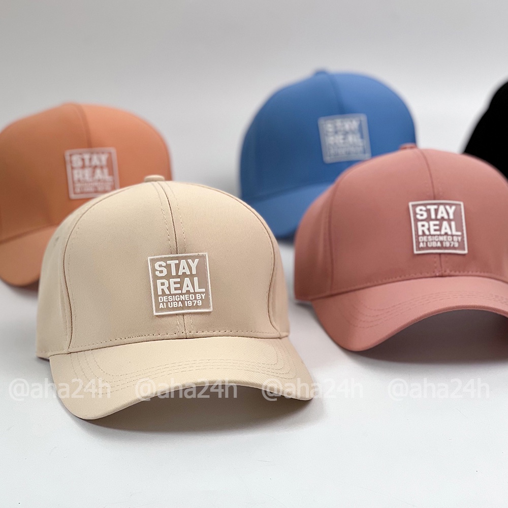 Mũ lưỡi trai thêu tem STAY REAL thời trang nón kết unisex nam nữ đẹp AH1658