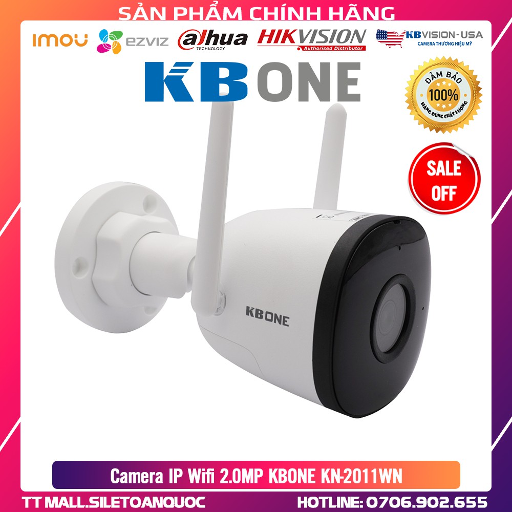 Camera IP Wifi NGOÀI TRỜI 2.0MP KBONE KN-2011WN - CHÍNH HÃNG BẢO HÀNH 2 NĂM