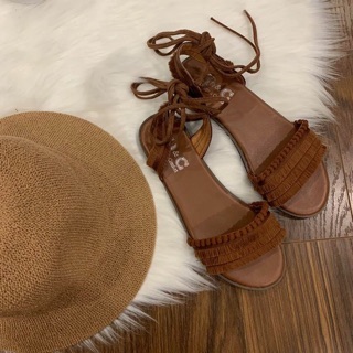 Sandal thổ cẩm buộc dây