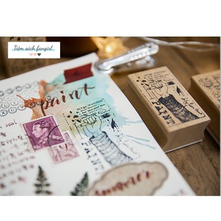 Dấu gỗ vintage retro công cụ